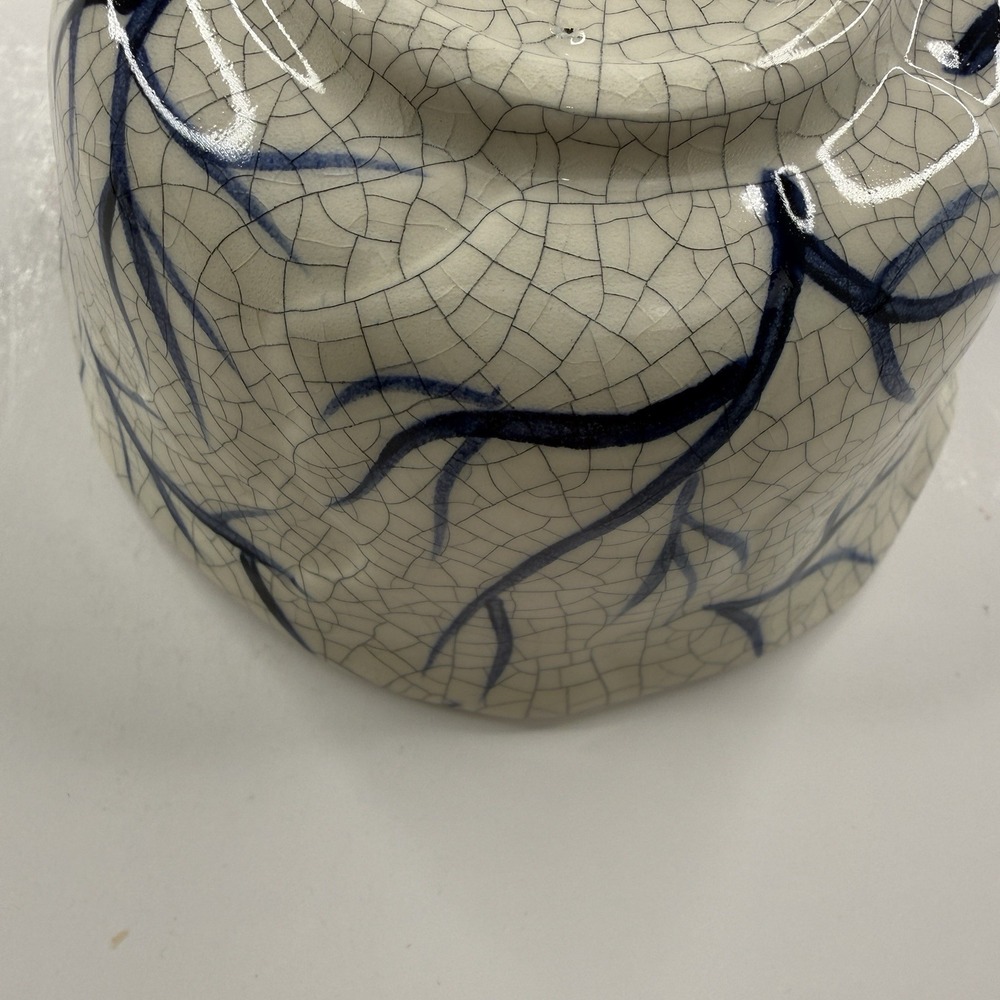 Dedham Pottery Rabbit Chip & Dip Set The Potting Shed Blue White Crackle Glaze‎ - Picture 14 of 16